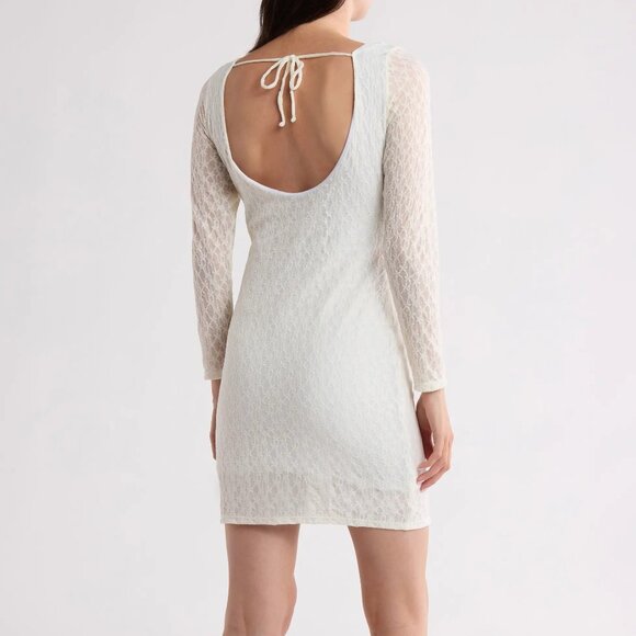 Long Sleeve Lace Minidress Size Large - Picture 2 of 5